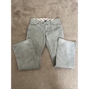 VINTAGE Gap Corduroy Pants Womens 8R Long And Lean Low Rise Flared Cream Y2K